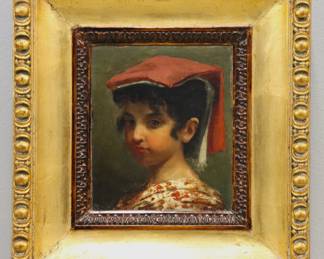 Italian School Portrait of a Girl