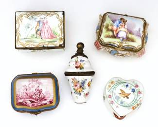 5 Porcelain Boxes