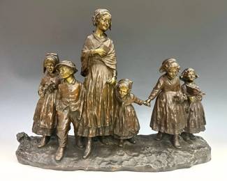 Joseph d'Aste Bronze Figural Grouping