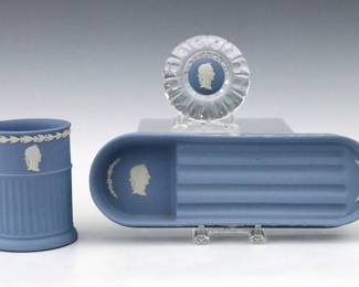 3 pc Wedgwood Jasperware Desk Set