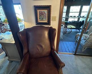 Leather recliner 
