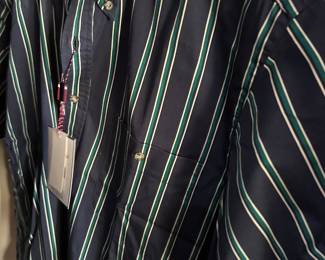 There are about six or seven bugle boy vintage 1980s men’s dress shirts these are also new.