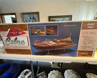 Old wooden Chris Craft model boat
Never put together in original box