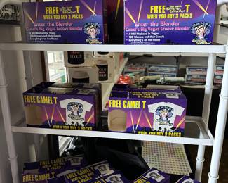 Camel displays with new t shirts 
Old stock from the 80’s