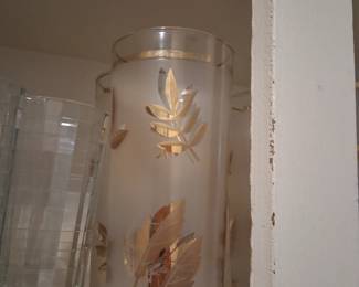 Vintage Libbey Gold Leaf glassware