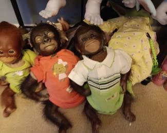 SILICONE BABY MONKEY DOLLS