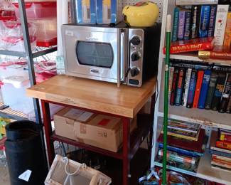 WOLFGANG PUCK KITCHENTEK PRESSURE OVEN AND WOLFGANG PUCK KITCHEN CART