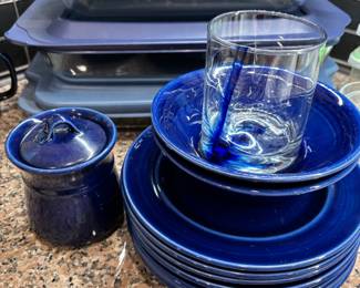 Metlox Color Stax Cobalt Blue Dish Set