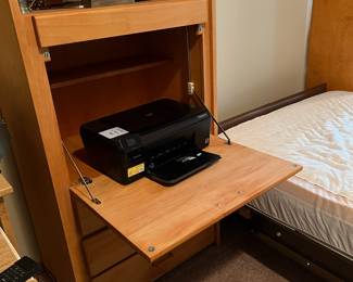 Full Size Murphy Bed with Desk and Storage