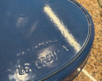 1970s Le Creuset #36 "Harmonic Blue" 3 Quart Au Gratin Baking Dish