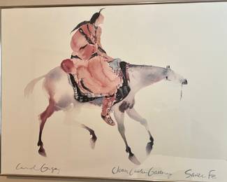 Framed Native American Lithograph Poster by Carol Grigg