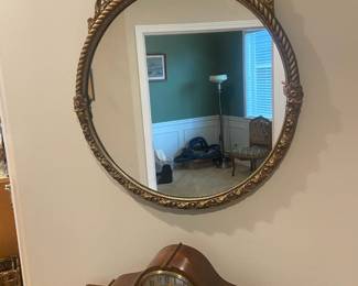 Baroque Style Gold Gilt Round Wall Mirror