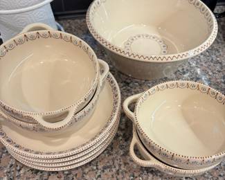 Allgäuer Keramik German Hand Painted Pottery Dish Set