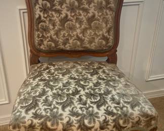 French Louis XV Style Rolling Accent Chair