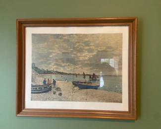 Framed Print "The Beach at Saint-Adresse" by Claude Monet