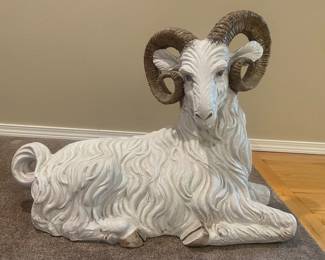 Italian Ceramic Ram Sculpture
