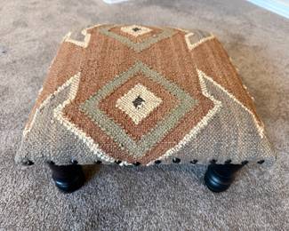 Wool & Jute Aztec/Kilim Style Foot Rest