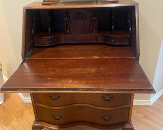 Chippendale Style Drop Front Secretary Desk