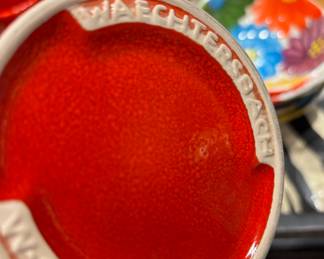 Set of 4 Waechtersbach Red Ceramic Coffee Mugs