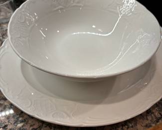 Johnson Brothers Richmond White Dinner Plate and Soup Bowl