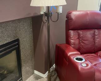 Brass 3-Light Candelabra Floor Lamp