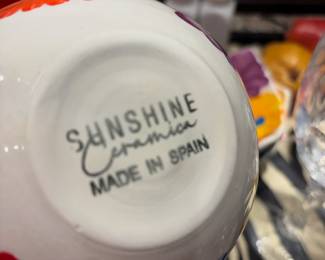 Set of 4 Sunshine Ceramica Floral Painted Dipping Bowls – Made in Spain