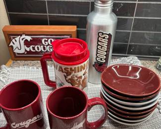 Crate & Barrel Red & White Dinner Bowls