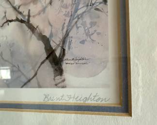 1983 Framed & Matted Print "Spring Blossoms" by Brent Heighton