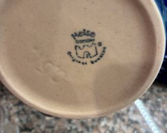 Heise Germany Pottery Peacock Pattern Ceramic Creamer Pitcher