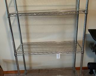 Four-Tier Chrome Wire Shelving Unit