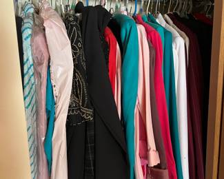 Several closets of women’s clothing