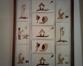 Interesting Artwork- looks like maybe balsa wood cutouts. 