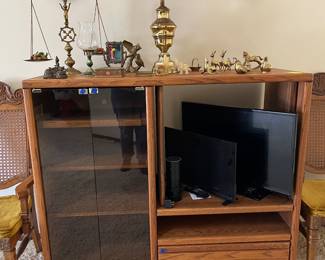 Entertainment Center, brass figures