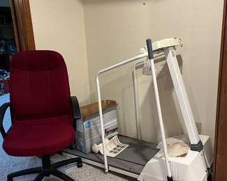 Treadmill and Office Chair