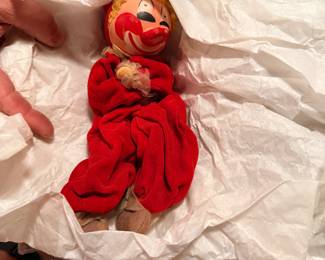 Vintage Pixie Elf/Clown Doll with Bakelite Head