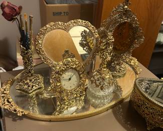 Hollywood Regency Vanity Set