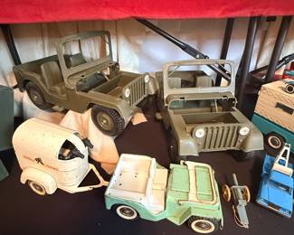 Stoney Marx Jeeps, Tonka Farm Horse Trailer with Original Horses and Jeep