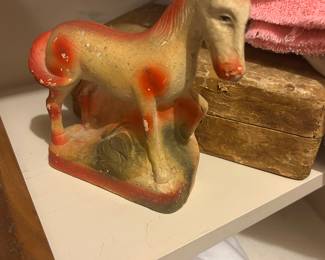 Vintage Chalkware Pony - Possibly 1930-1940's