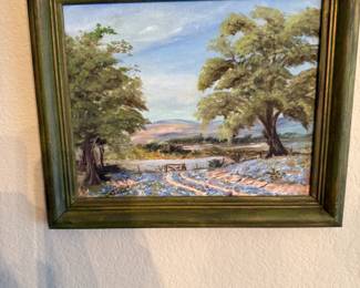 Original Bluebonnet painting - artist Laura Dettor