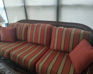 Outstanding Wicker Sun Room Setee