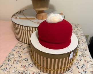 Wonderful vintage hats with hat boxes