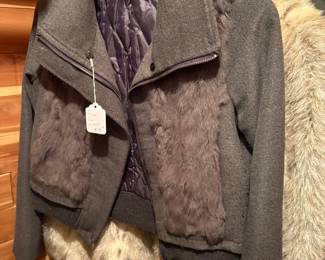 Love this wool and fax fur short jacket.