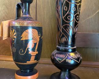 Haitian Vase and Replica of historic vessel from Athens