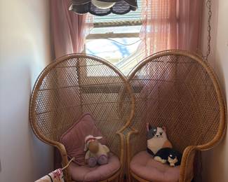 2 Peacock Chairs
