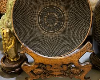 Fishe net Chinese cloisonne'plate