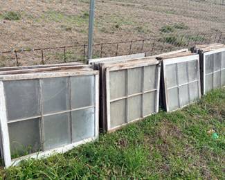 Outside - Tons of goodies 
Old windows