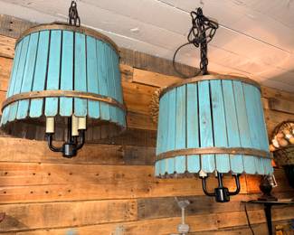 Barrel hanging lights