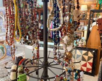 Variety of necklaces and bracelets 