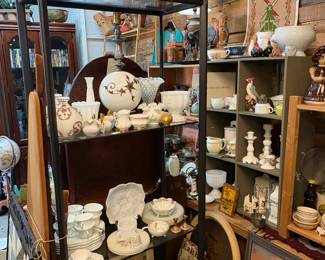 Glass and metal shelf 