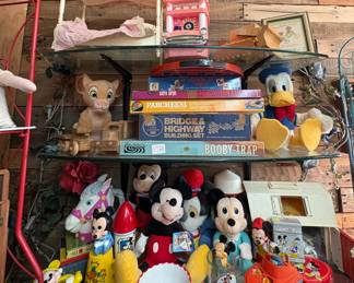 Vintage games, vintage Disney, Donald Duck plush, Lion King Plush